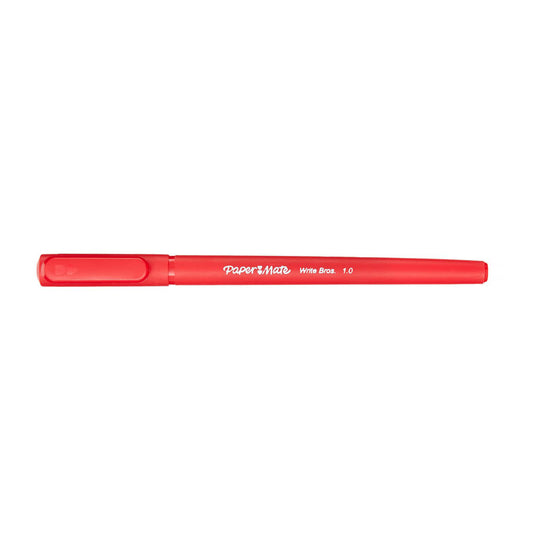 Paper Mate Writebros 1.0mm Ballpoint Red Pack Of 12