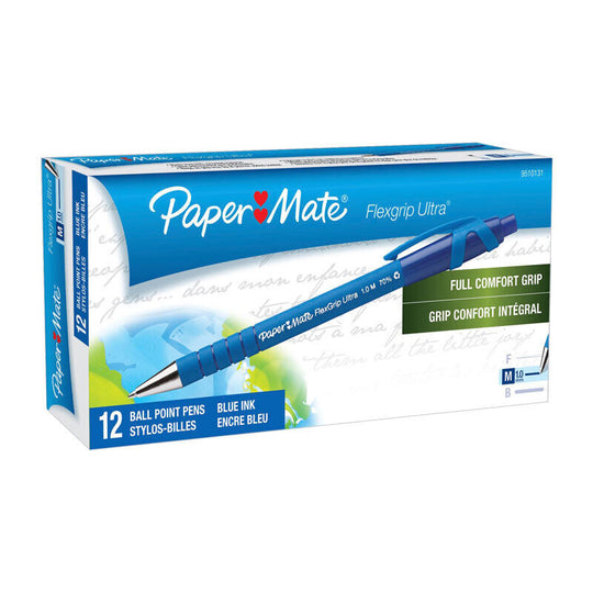 Paper Mate Flxgrp Retractable Ballpoint 1.0mm Blue Box Of 12