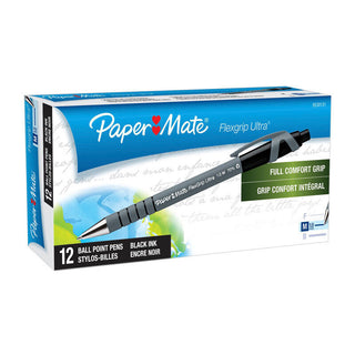 Paper Mate Flxgrp Retractable Ballpoint 1.0mm Black Box Of 12