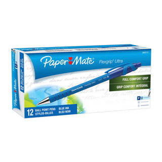 Paper Mate Flxgrp Retractable Ballpoint 0.8mm Blue Box Of 12