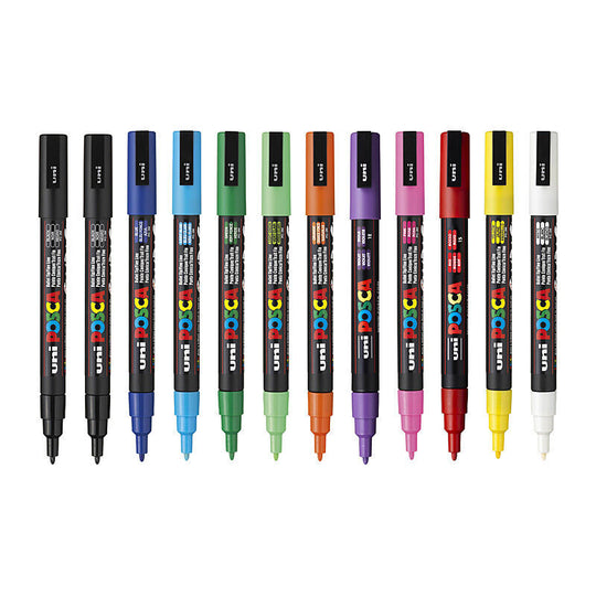 Posca PC-3m Fine Bullet Assorted Pack Of 12