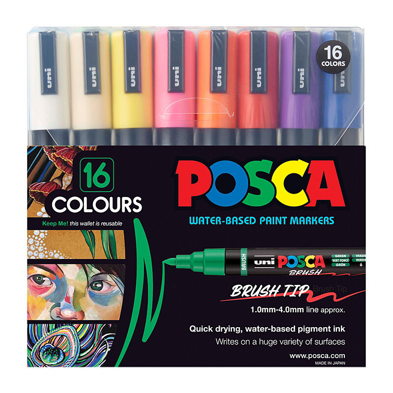 Posca Pc5br Paint Marker Assorted Pack Of 16