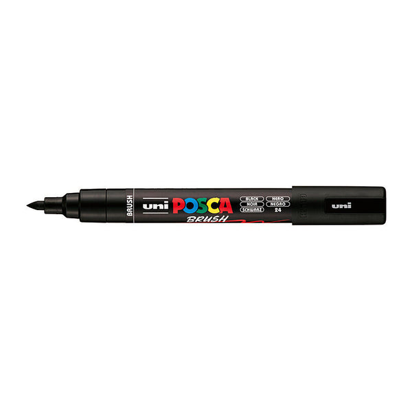 Posca Medium Brush Tip Black