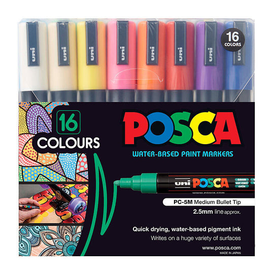 Posca PC-5m Medblt Mk Assorted Pack Of 16