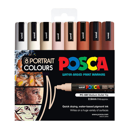 Posca PC-5m Medium Portrait Pack Of 8