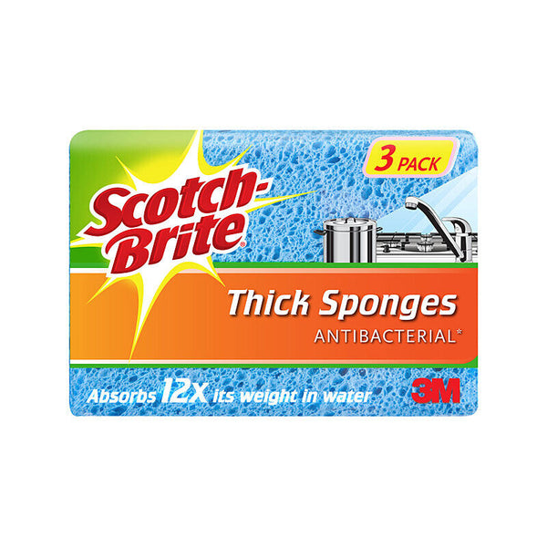 ScotchBrite Thick Sponge Large Pack Of 3 Box Of 8