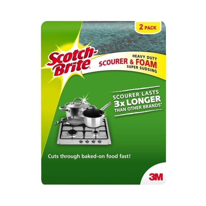 ScotchBrite Heavy Duty Scour Sponge Pack Of 2 Box Of 6