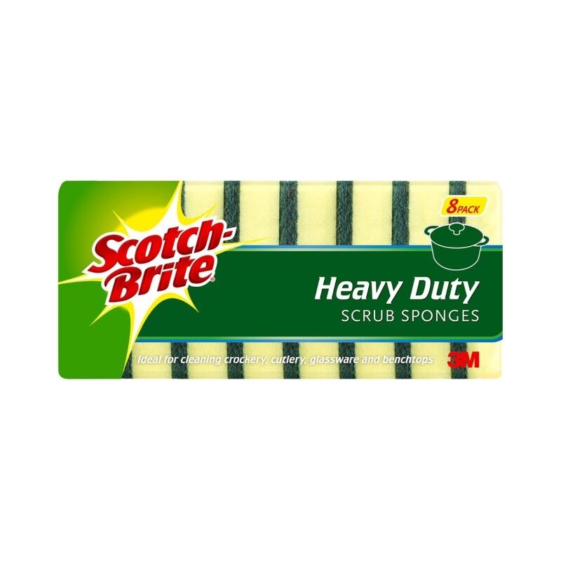ScotchBrite Scrub Sponge Heavy Duty Pack Of 8
