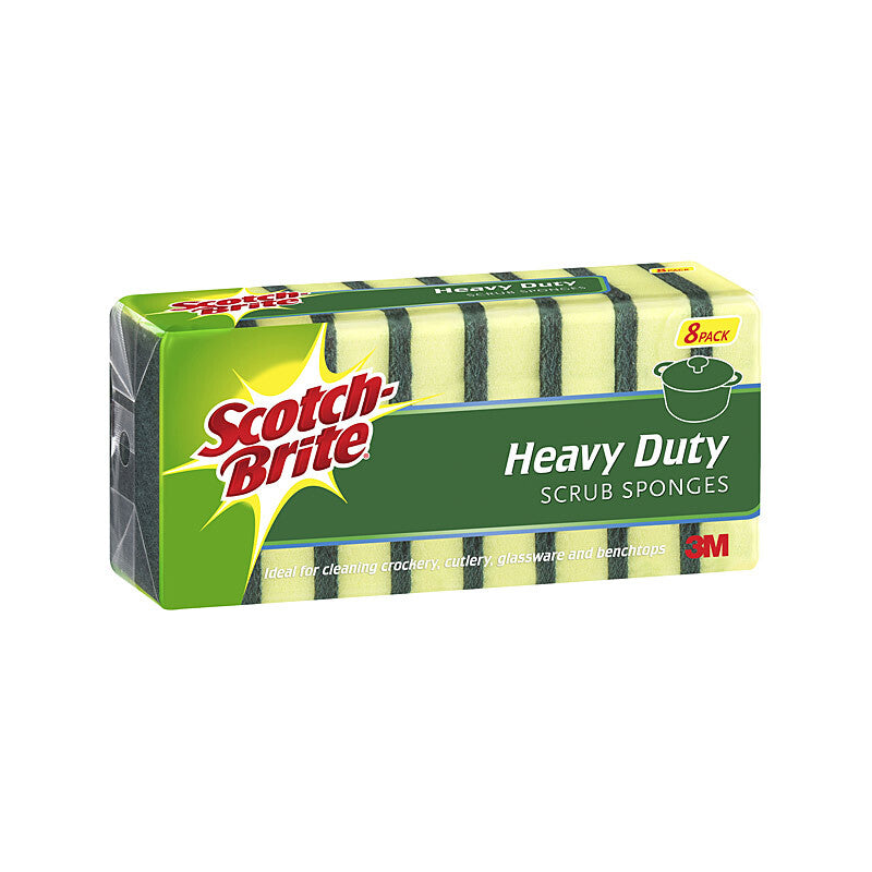 ScotchBrite Scrub Sponge Heavy Duty Pack Of 8