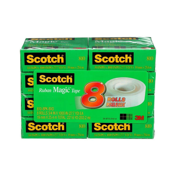 Sctch Tape 810-8 Pack-Bxd 19mm Pack Of 8