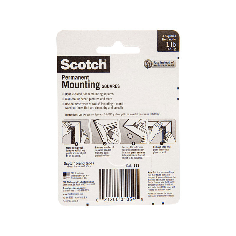 Sct Mt Sqr 111P Indr 250mm Box Of 6