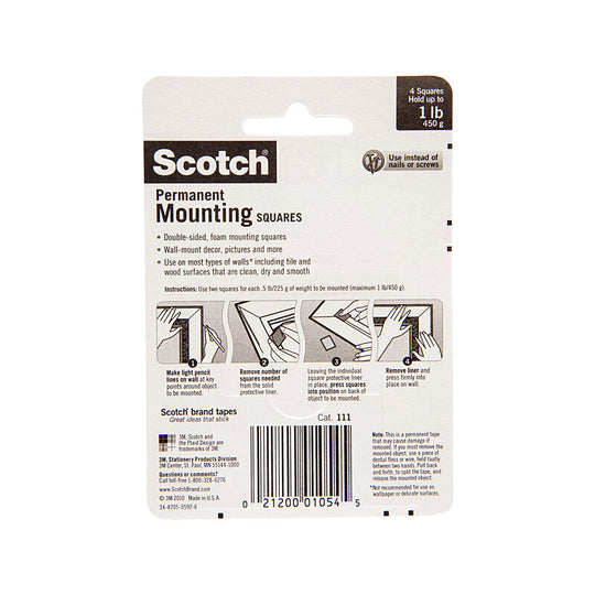 Sct Mt Sqr 111P Indr 250mm Box Of 6