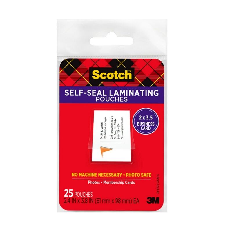 Sct Selflaminate Pch Pack Of 25 Box Of 12