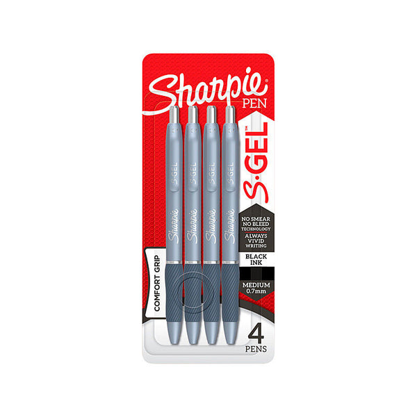 Sharpie Gelblue/black Pack Of 4 Box Of 6