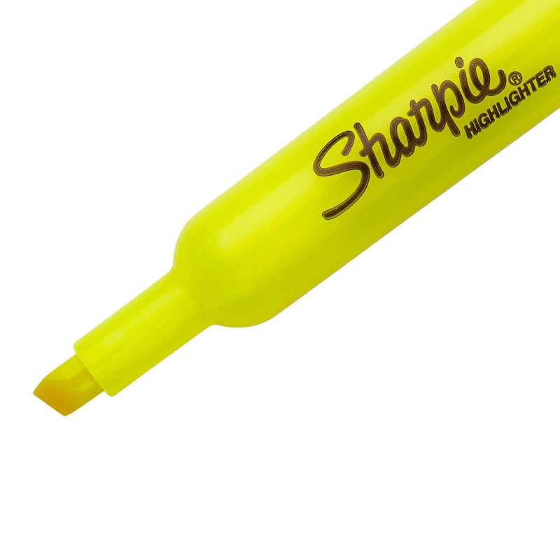 Sharpie Highlighter Tank Yellow Pack Of 12 Box Of 3