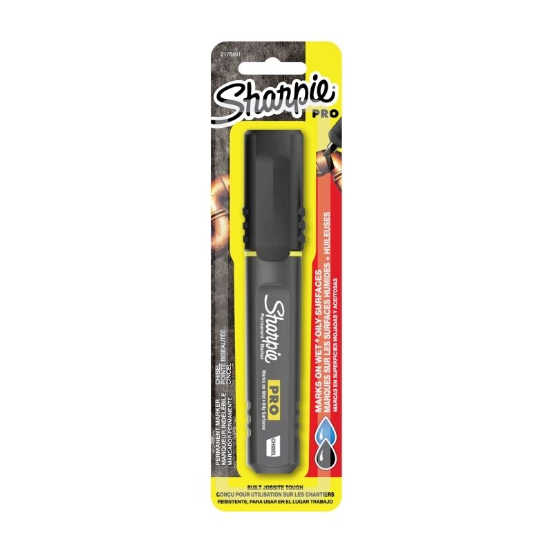 Sharpie Pro Chisel Black Box Of 4 New Packaging