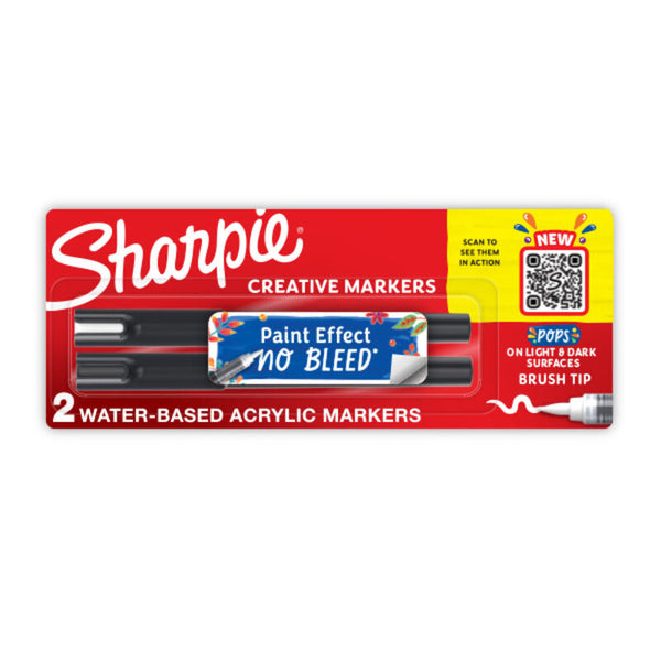 Sharpie Creat Marker Brush Assorted Pack Of 2 Box Of 6
