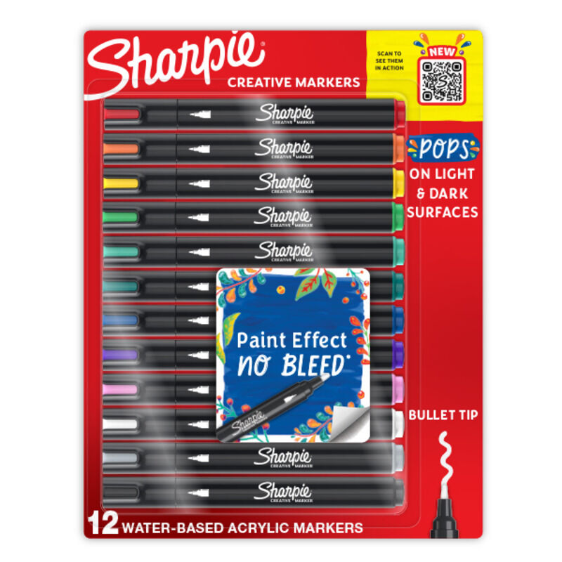 Sharpie Creative Marker Bullet Assorted Pack Of 12