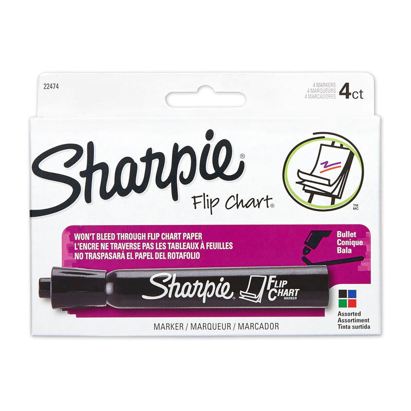 Sharpie Flip Chart Markers Assorted Pack Of 4