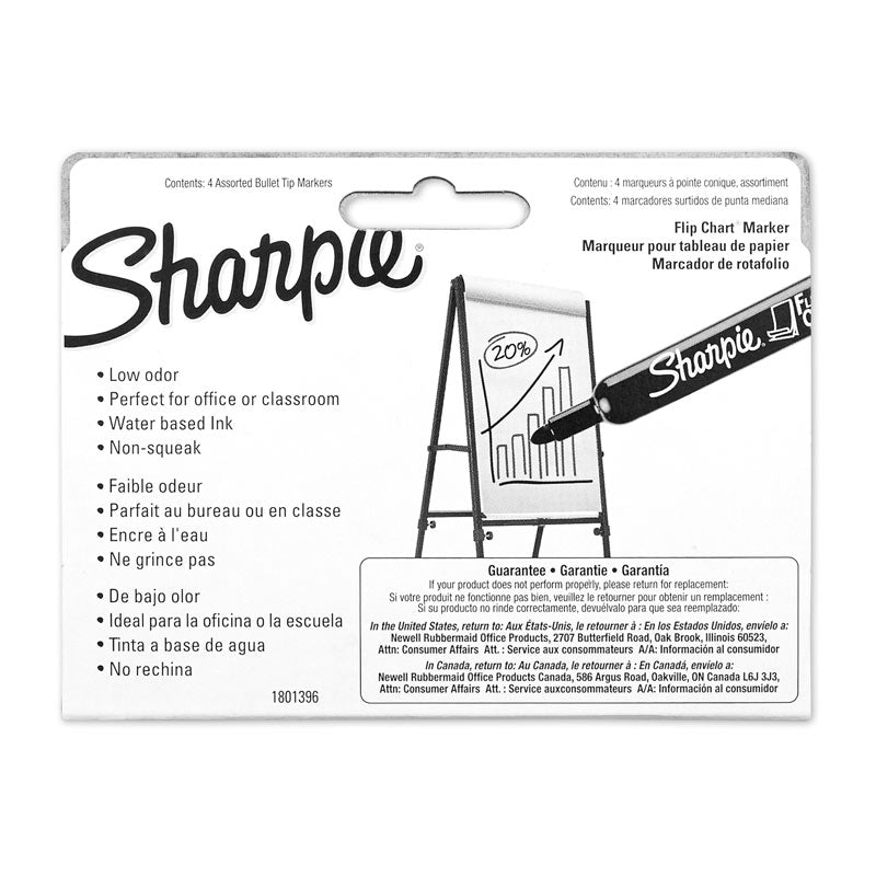 Sharpie Flip Chart Markers Assorted Pack Of 4