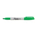 Sharpie Permanent Markr Fine Point Green Box Of 12