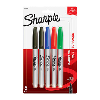 Sharpie Permanent Marker Assorted Pack Of 5 Box Of 6