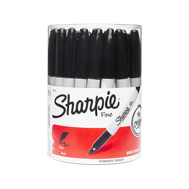 Sharpie Fine Black Canister Pack Of 36