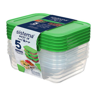 Sistema 870ml Meal Nest It Pack Of 5