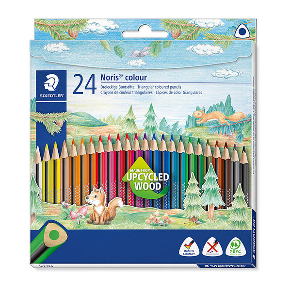 Staedtler Noris Tri Colour Pencil Box Of 24