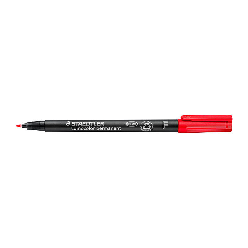 Staedtler Permanent Marker Fine Red Box Of 10