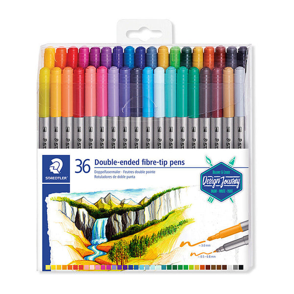 Staedtler Double Fibre Pen Assorted Wallet of 36