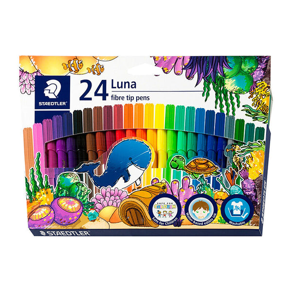 Staedtler Luna Fibre Tip Assorted Box Of 24