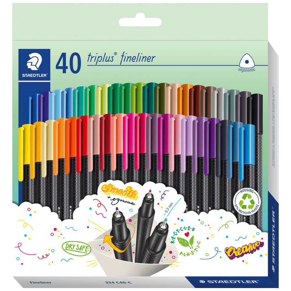 Staedtler Triplus Fineliner Assorted Box of 40