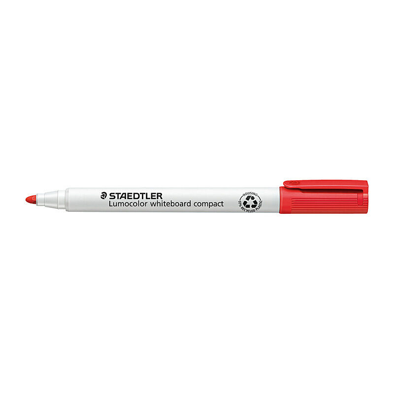 Staedtler Lumocolor Whiteboard Compact Bullet Red Box Of 10
