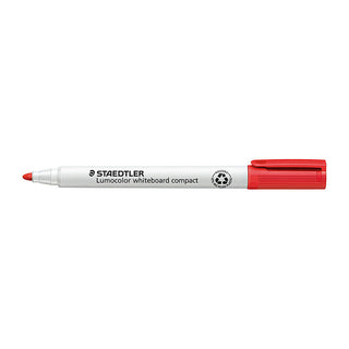 Staedtler Lumocolor Whiteboard Compact Bullet Red Box Of 10