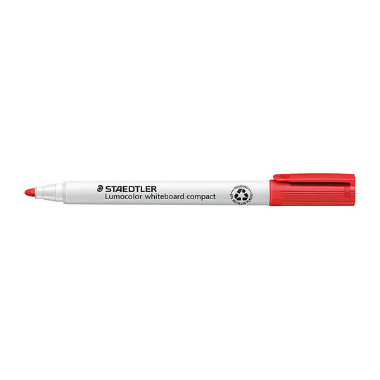 Staedtler Lumocolor Whiteboard Compact Bullet Red Box Of 10