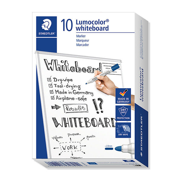 Staedtler Whiteboardmrk 351 Bulldog Blue Box Of 10