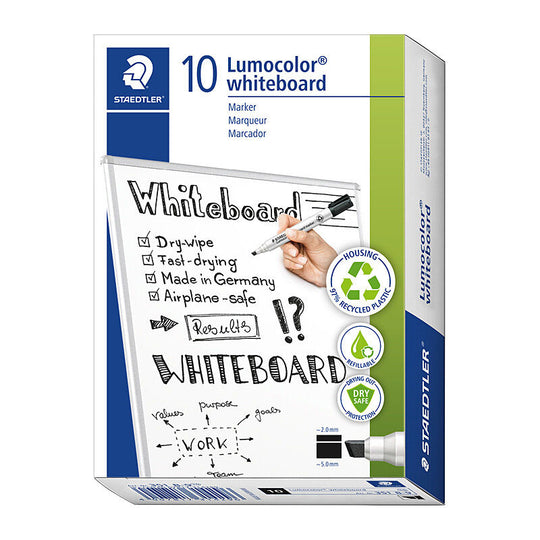 Staedtler Whiteboard Marker 351Chis Black Box Of 10