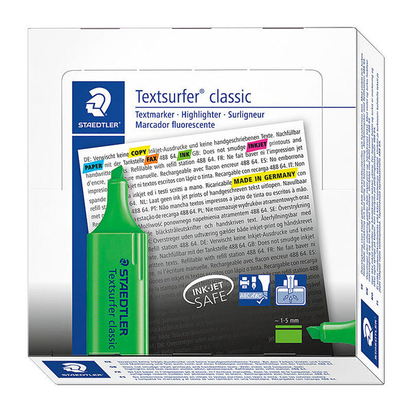Staedtler Highlighter Textsurf Green Wallet of 10
