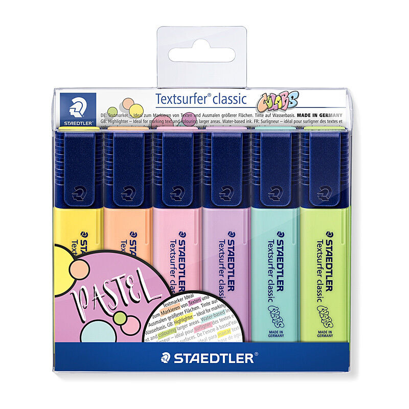 Staedtler Highlighter Textsurf Pastl Wallet of 6