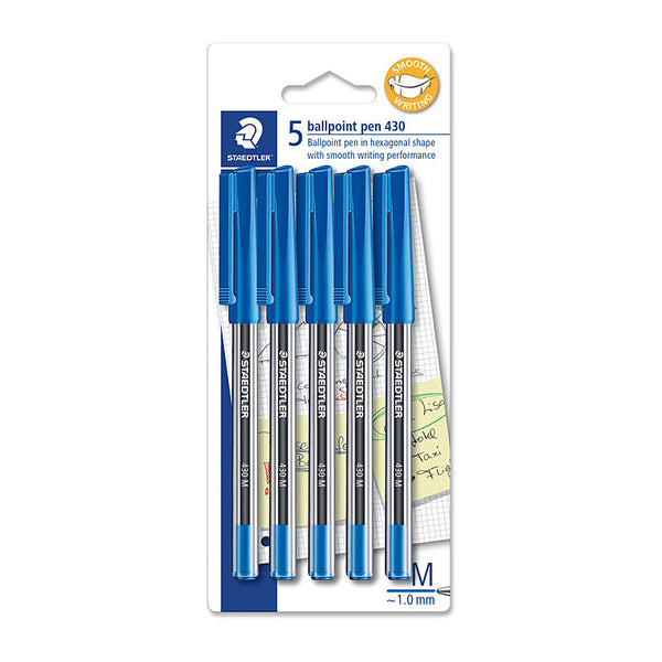 Staedtler Ballpoint 430 M Blue Card5 Box Of 10