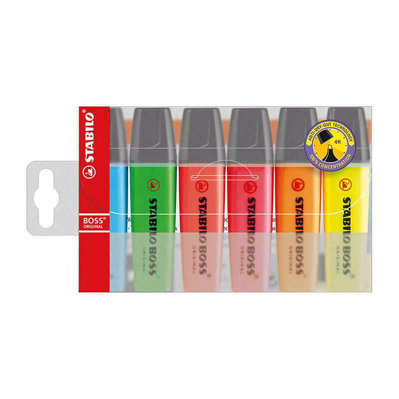 Stabilo Boss Highlighter Assorted Wallet of 6
