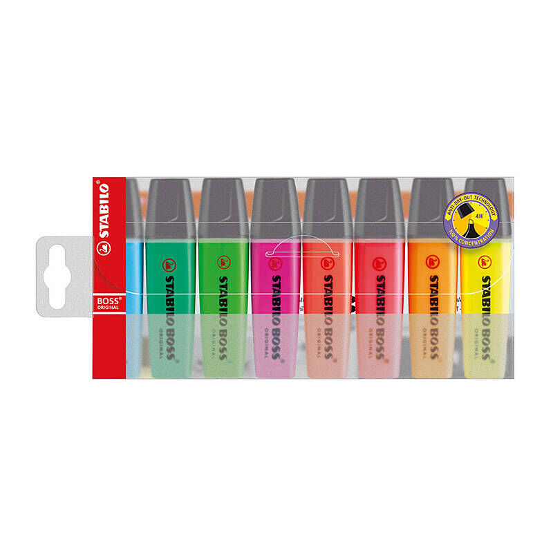 Stabilo Boss Highlighter Assorted Wallet of 8