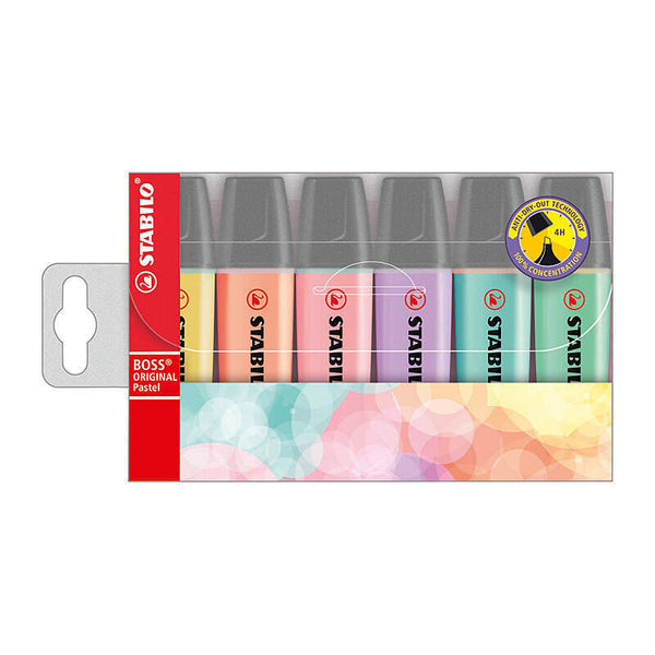 Stabilo Boss Pastel Highlighter Assorted2 Wallet of 6