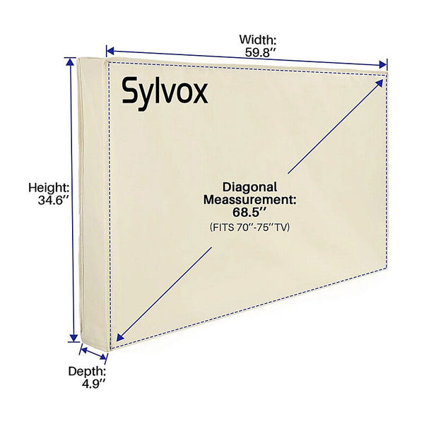 Sylvox Waterproof Outdoor TV Cover 75'
