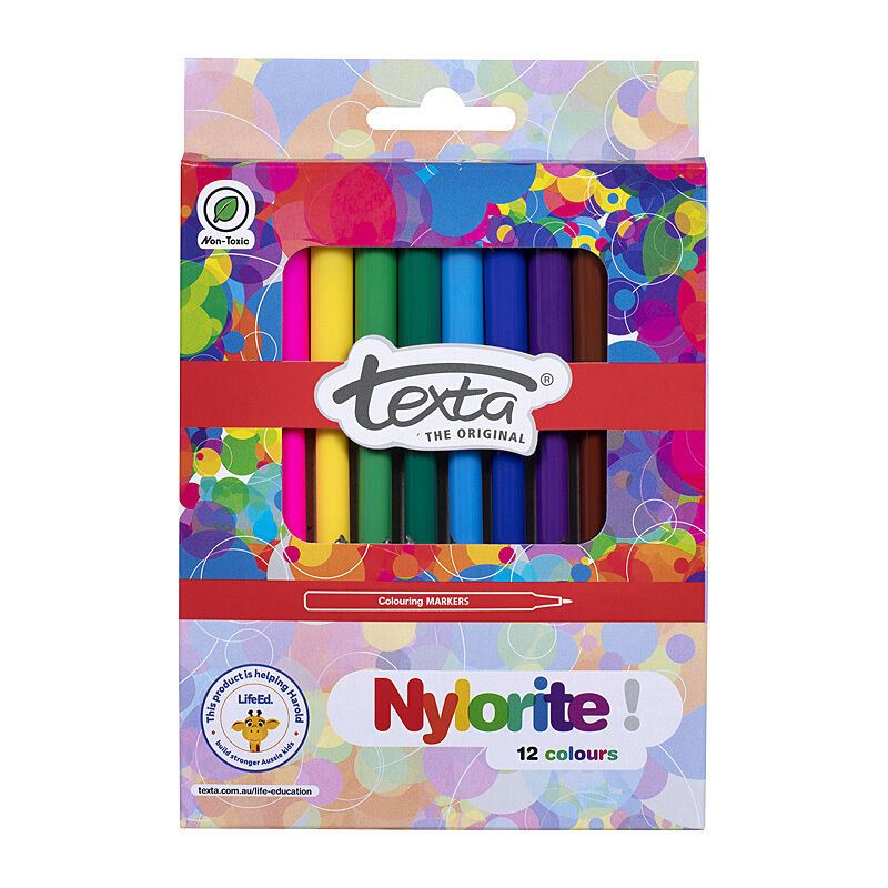 Texta Nylorite Colouring Marker Pack Of 12