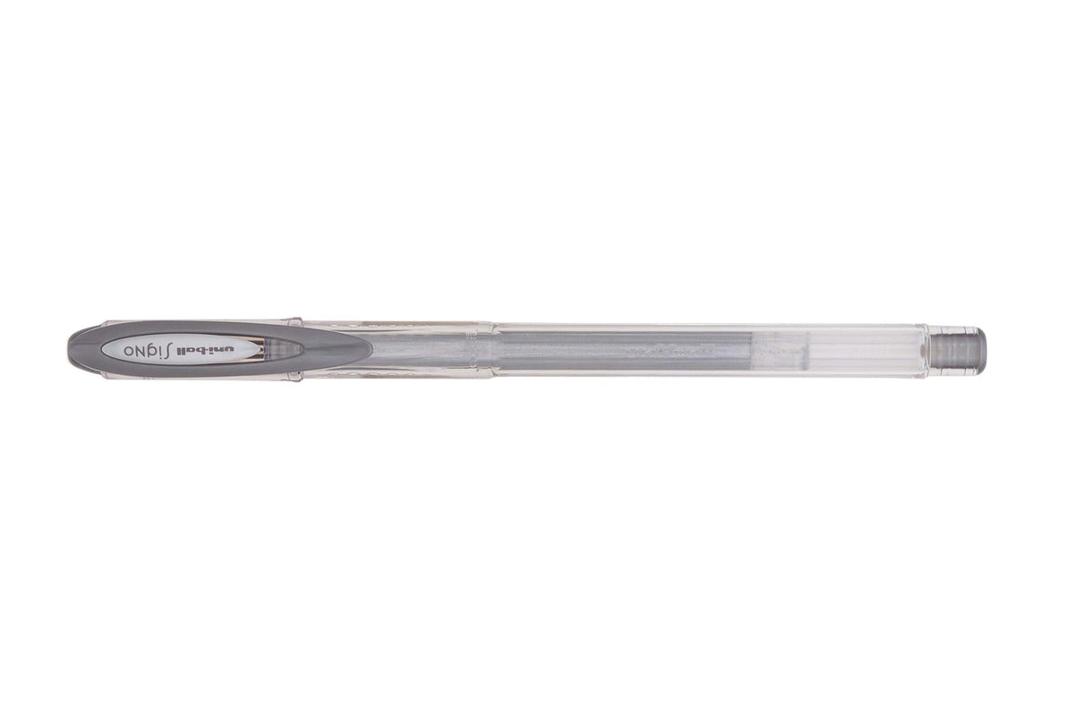 Uni-ball Signo Gel Pen 0.7mm Metallic Silver Box of 12