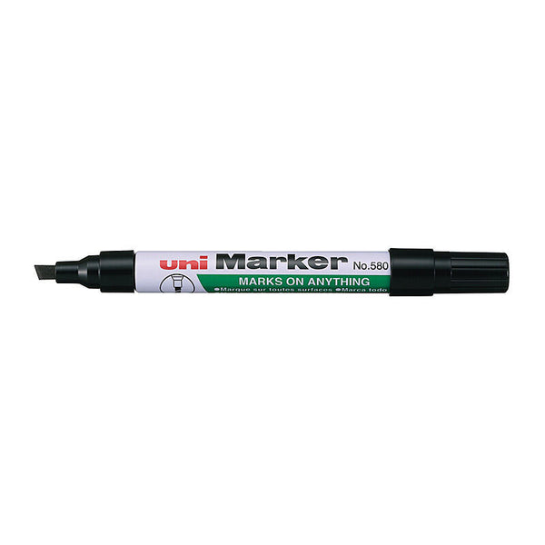 Uni Permanent Chisel Markr Black Box Of 12