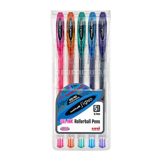 Uni-Ball Signo 5 Assort Wallet of 5