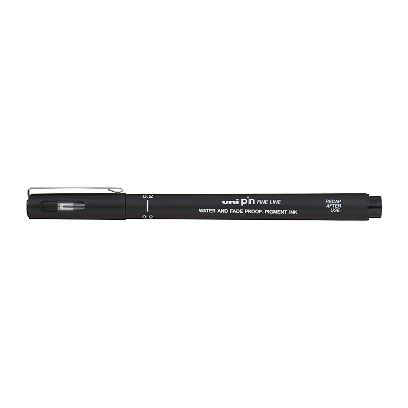 Uni Pin Fineliner 0.2 Black Box Of 12